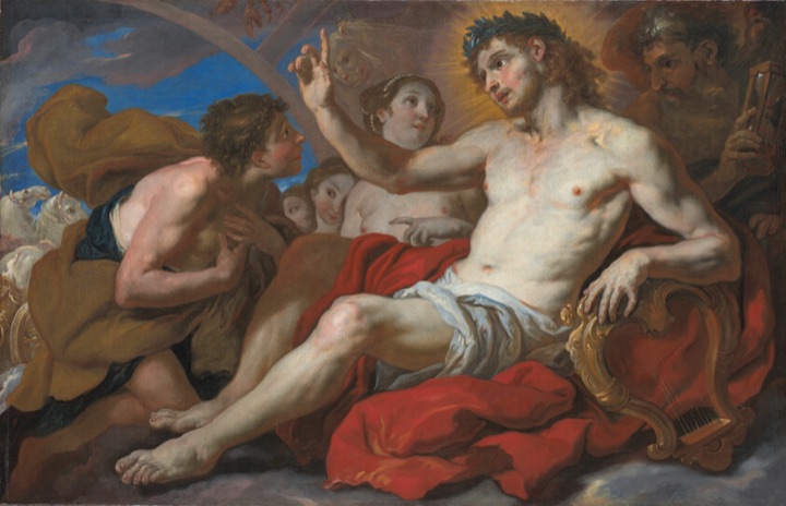 Apollón dovoluje Faethontovi řídit sluneční vůz, Johann Michael Rottmayr