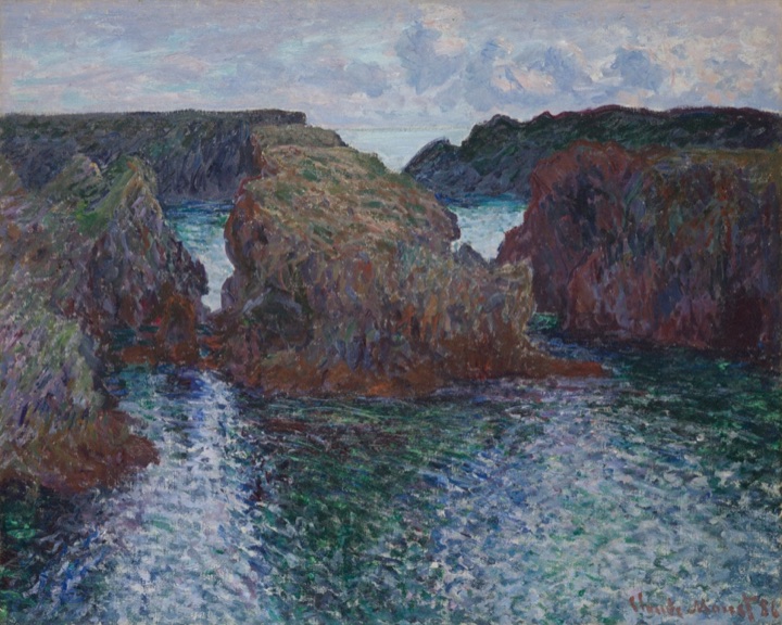 Skály u Port-Goulphar, Belle-Île, Claude Monet