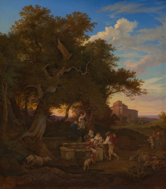 Fontána v Grottaferratě, Adrian Ludwig (Ludwig) Richter