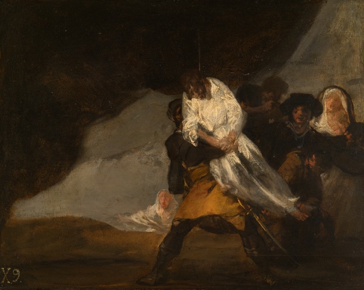 Oběšený mnich, Francisco Goya