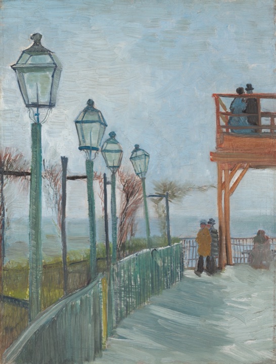 Terasa a vyhlídka u Moulin de Blute-Fin, Montmartre, Vincent van Gogh