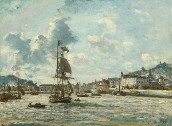 Vjezd do přístavu Honfleur, Johan Barthold Jongkind
