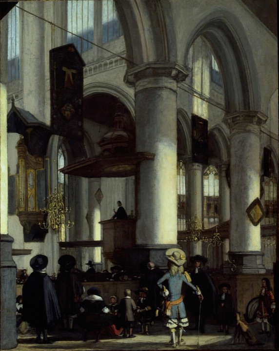 Interiér Oude Kerk v Delftu, Emanuel de Witte