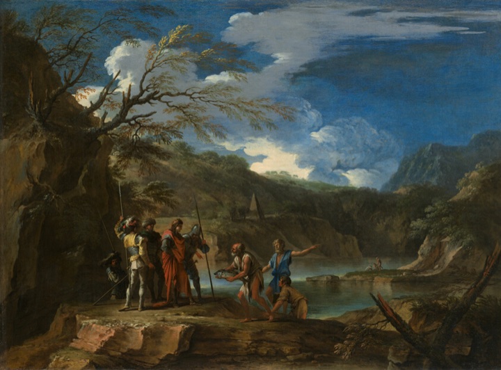 Polykratés a rybář, Salvator Rosa