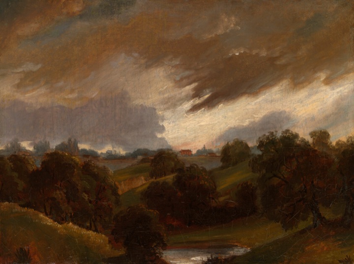 Hampstead, bouřlivé nebe, Style of John Constable