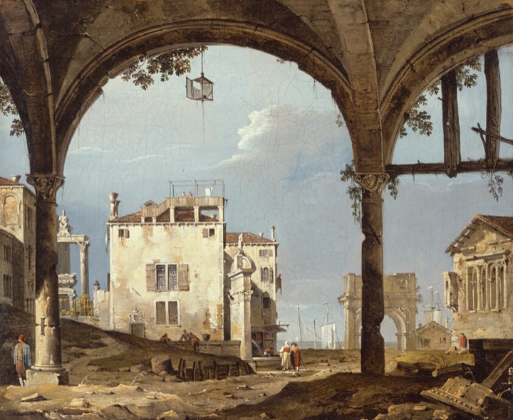Portikus s lucernou, Follower of Canaletto
