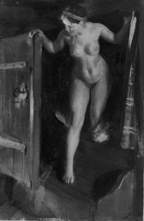 Nahá dívka ve dveřích, Anders Zorn