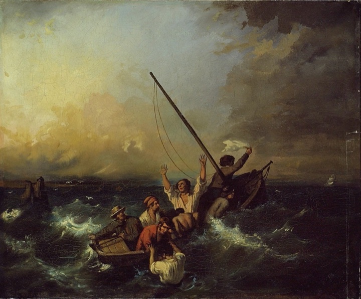 Ztroskotání, After Eugène Isabey