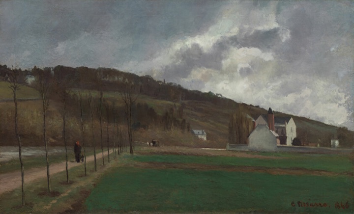 Břehy Marny v zimě, Camille Pissarro