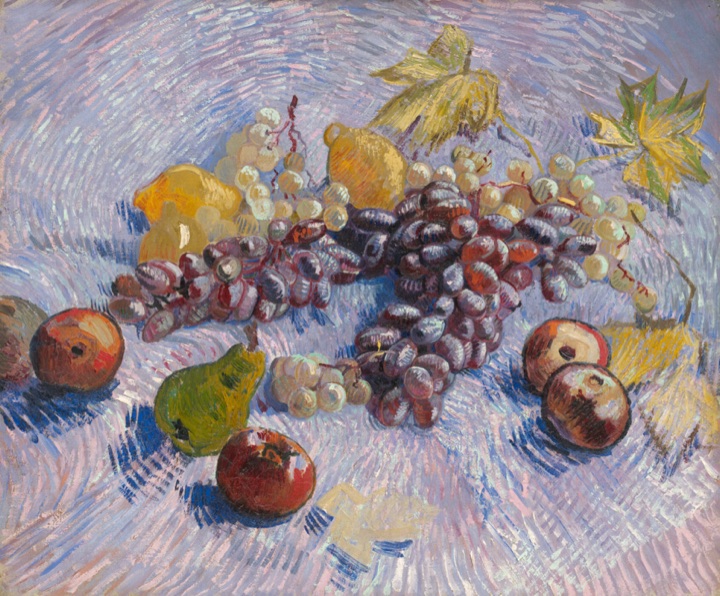 Hrozny, citrony, hrušky a jablka, Vincent van Gogh