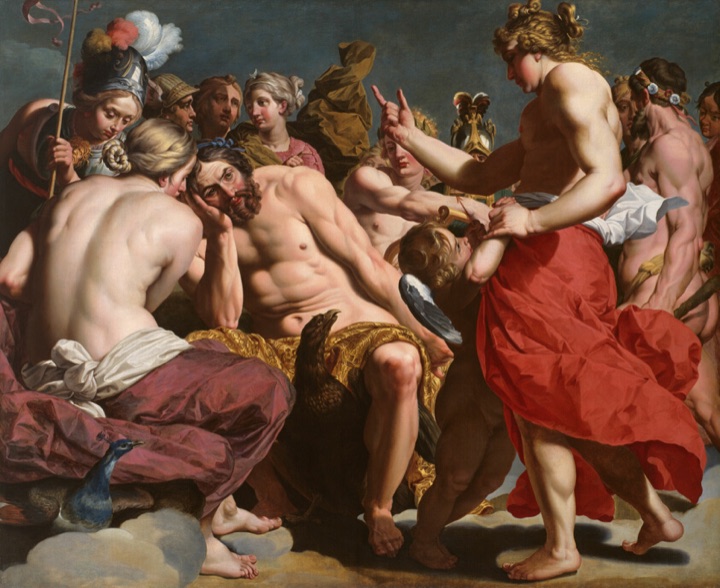 Jupiter kárán Venuší, Abraham Janssens