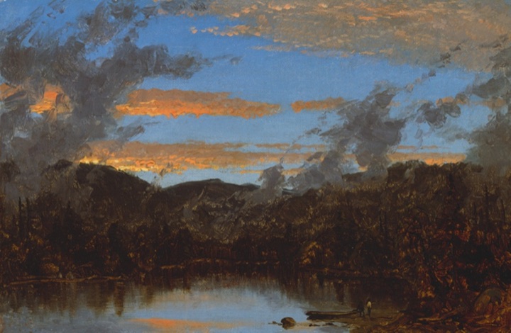 Mlha stoupající při západu slunce v pohoří Catskill, Sanford Robinson Gifford