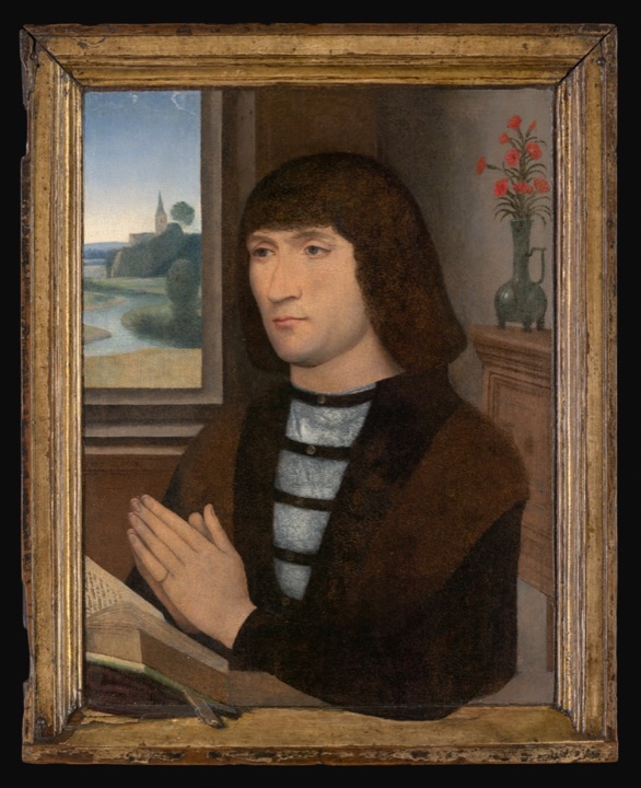Portrét donátora (líc); Svatý Antonín Paduánský (rub), Hans Memling