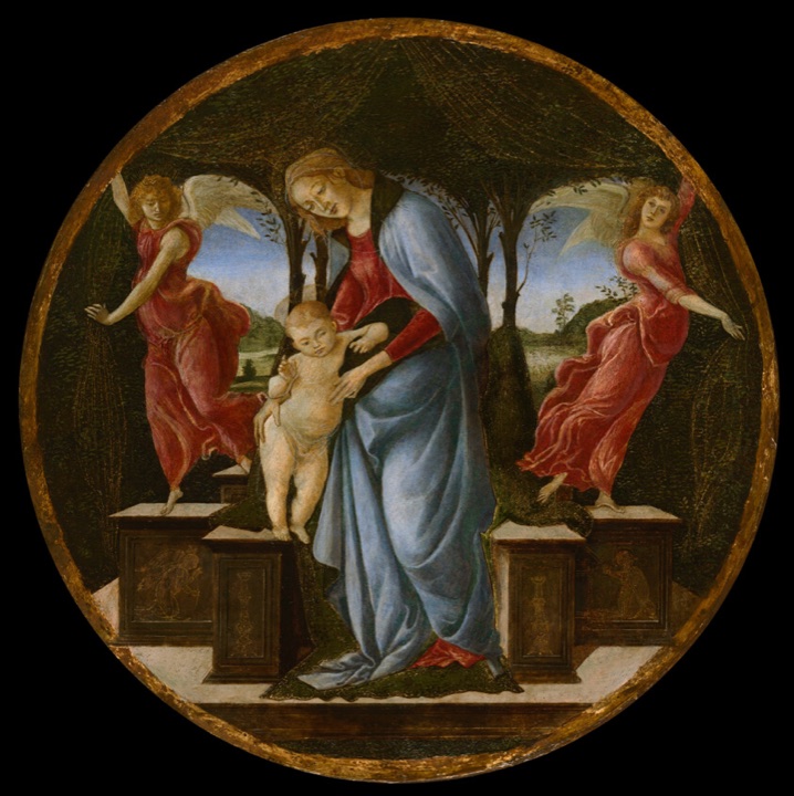 Panna Marie s dítětem a dvěma anděly, Sandro Botticelli
