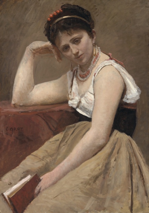 Přerušená četba, Jean-Baptiste Camille Corot