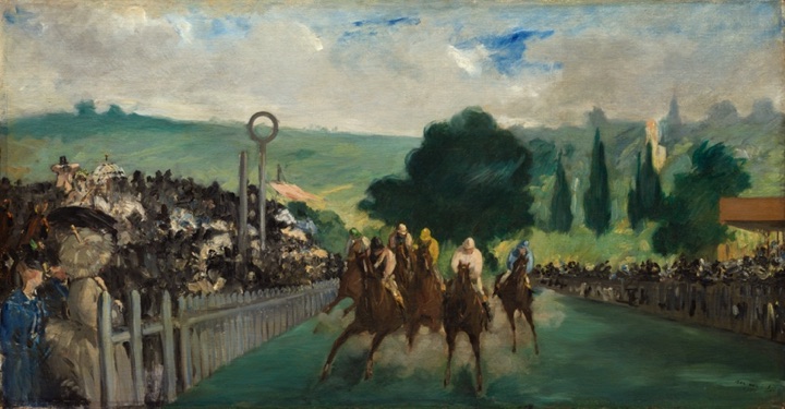 Dostihy v Longchamp, Édouard Manet