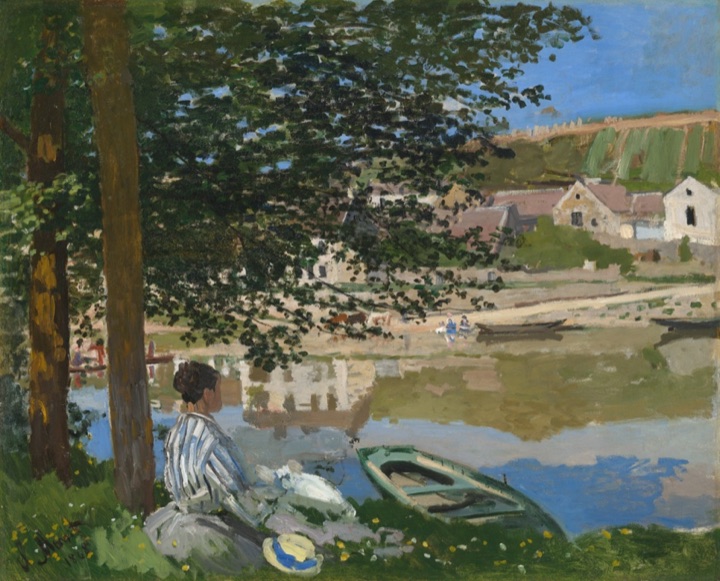 Na břehu Seiny, Bennecourt, Claude Monet