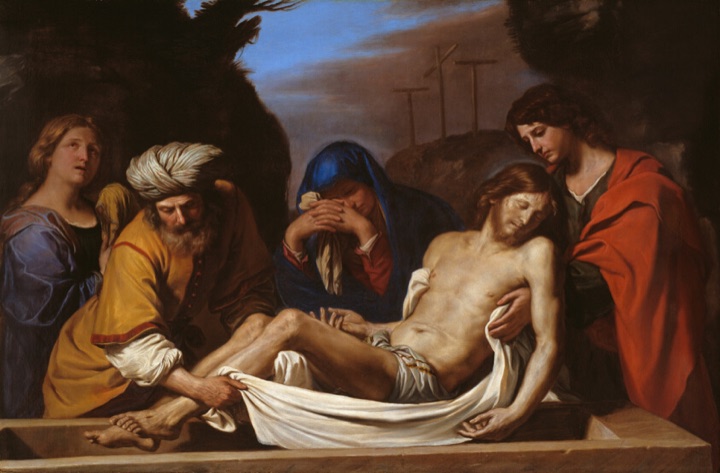 Kladení do hrobu, Guercino