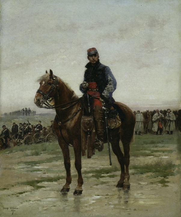 Důstojník na koni, Jean Baptiste Édouard Detaille