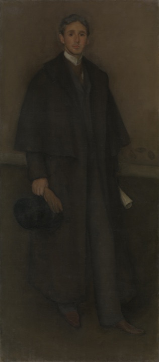 Aranžmá v tělové a hnědé: Portrét Arthura Jeroma Eddyho, James McNeill Whistler