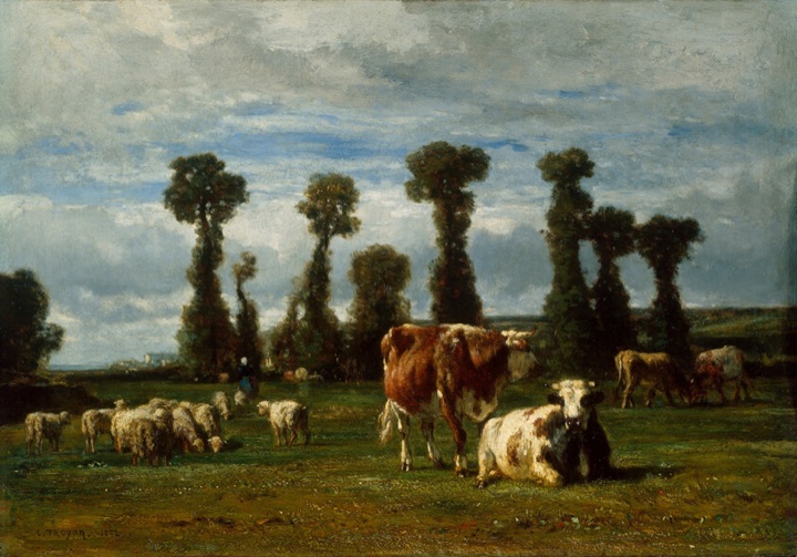 Pastvina v Normandii, Constant Troyon