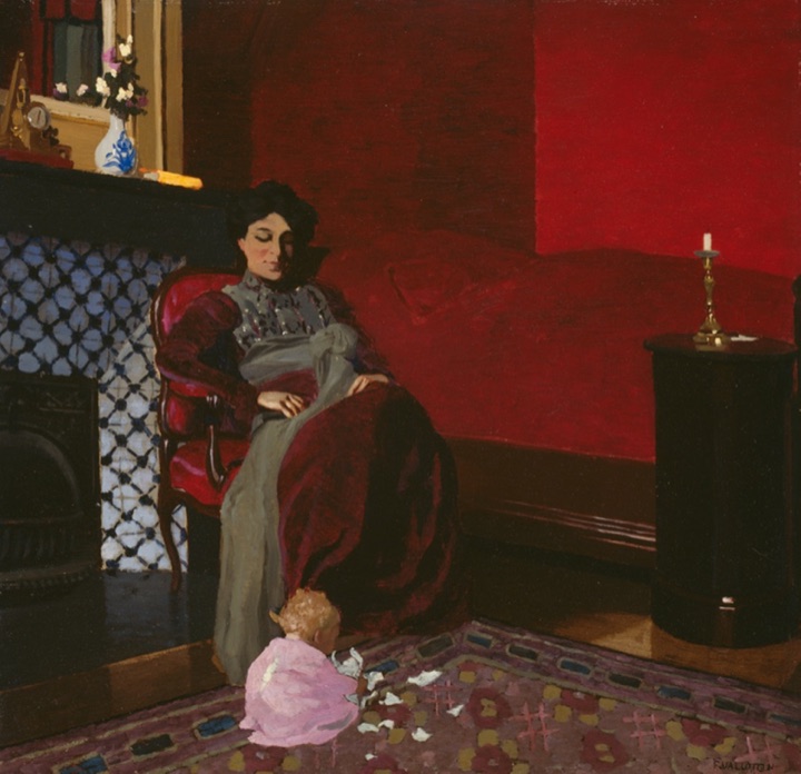 Červený pokoj, Etretat, Félix Edouard Vallotton