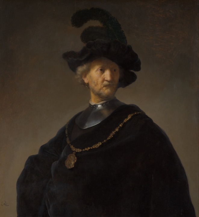 Starý muž se zlatým řetězem, Rembrandt van Rijn
