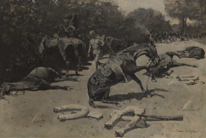 Jak koně zemřeli za svou vlast u Santiaga, Frederic Remington