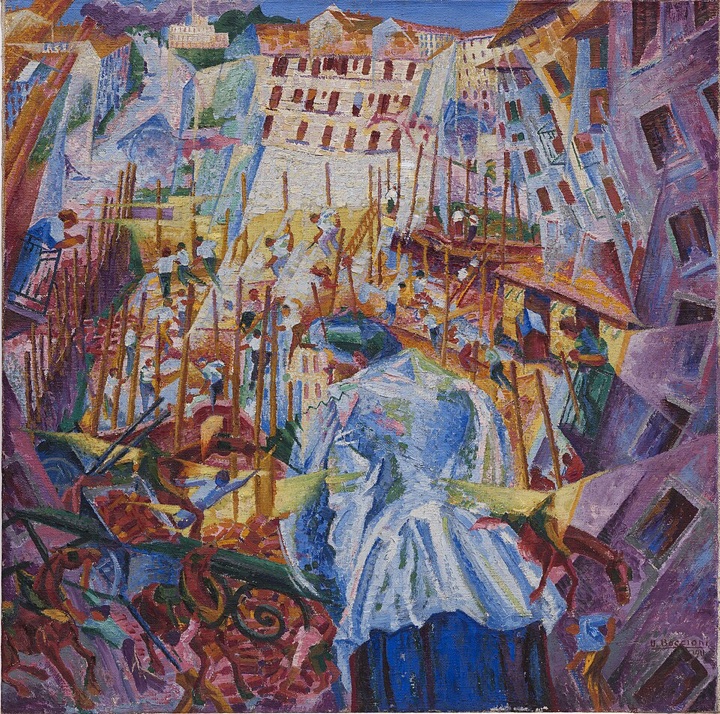 Ulice vstupuje do domu, Umberto Boccioni