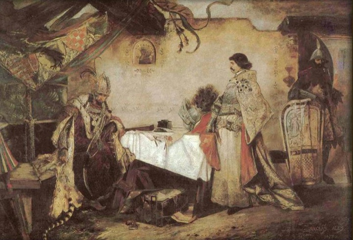 Setkání Jiřího z Poděbrad s Matyášem Korvínem, Mikoláš Aleš