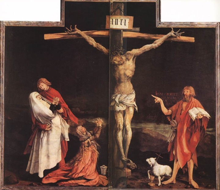 Isenheimský oltář – Ukřižování, Matthias Grünewald