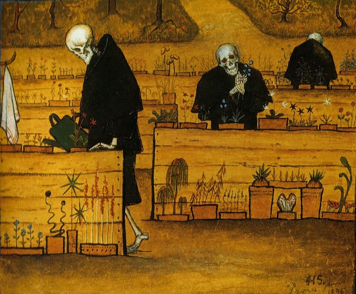 Zahrada smrti, Hugo Simberg