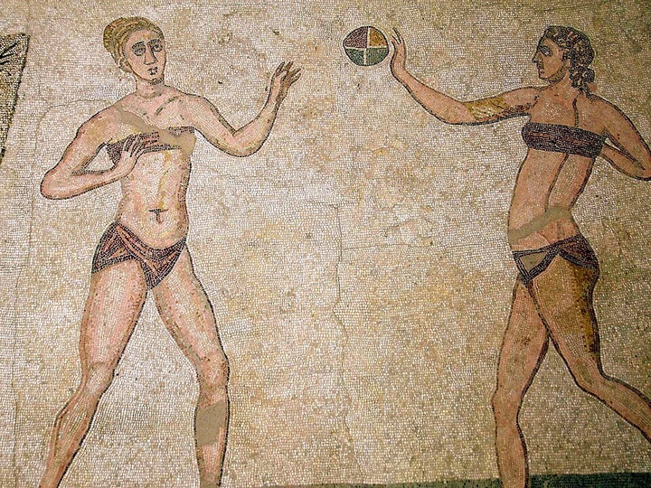 Mozaika sportujících žen, Neznámý pozdně římský mozaikář