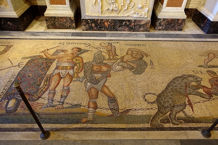 Mozaika gladiátorů, Neznámý římský mozaikář