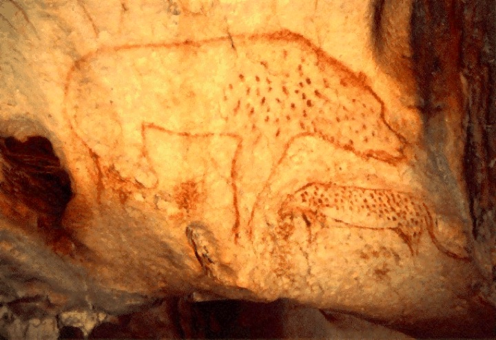Jeskynní hyena v Chauvet, neznámí pravěcí autoři