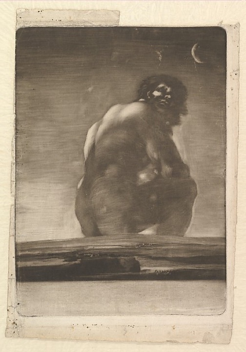 Sedící obr, Francisco Goya