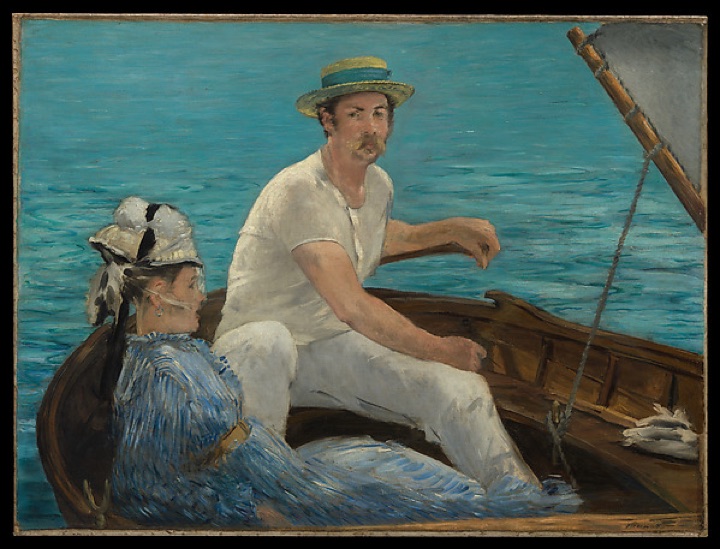 Na loďce, Édouard Manet