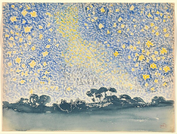 Krajina s hvězdami, Henri-Edmond Cross (Henri-Edmond Delacroix)