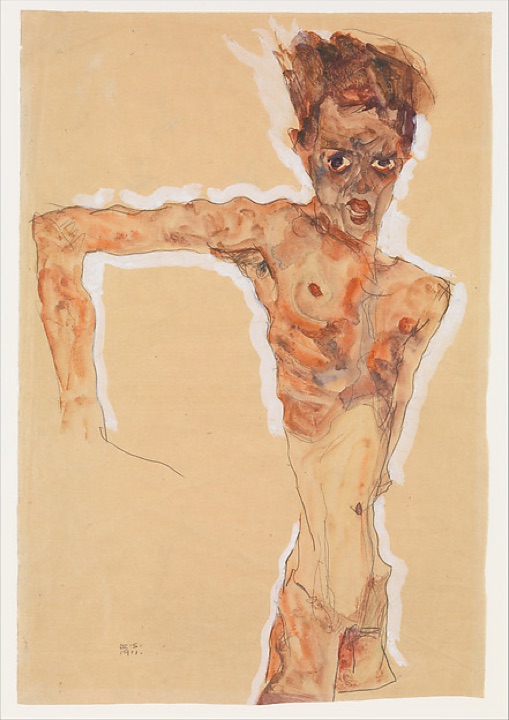 Autoportrét, Egon Schiele