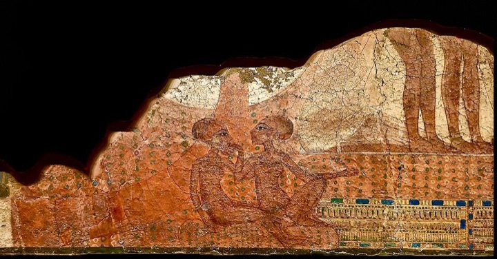 Dvě dcery Achnatona a Nefertiti, neznámý egyptský malíř amarnské dílny