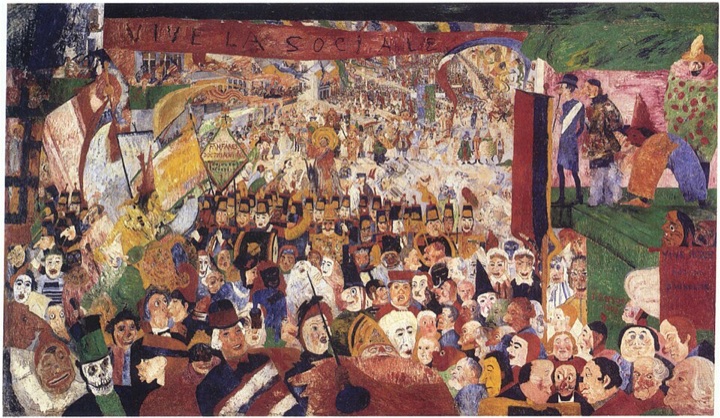 Vstup Krista do Bruselu v roce 1889, James Ensor