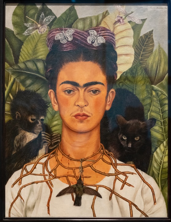 Autoportrét s trnovým náhrdelníkem a kolibříkem, Frida Kahlo