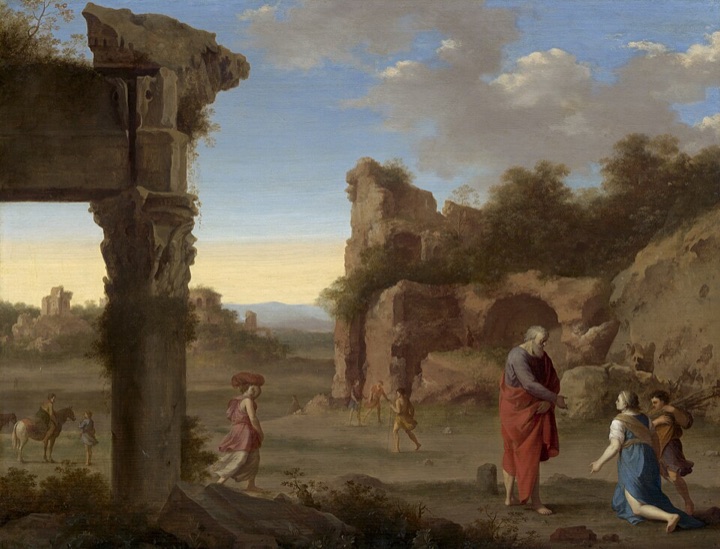 Prorok Eliáš a vdova ze Sarepty, Cornelius van Poelenburgh