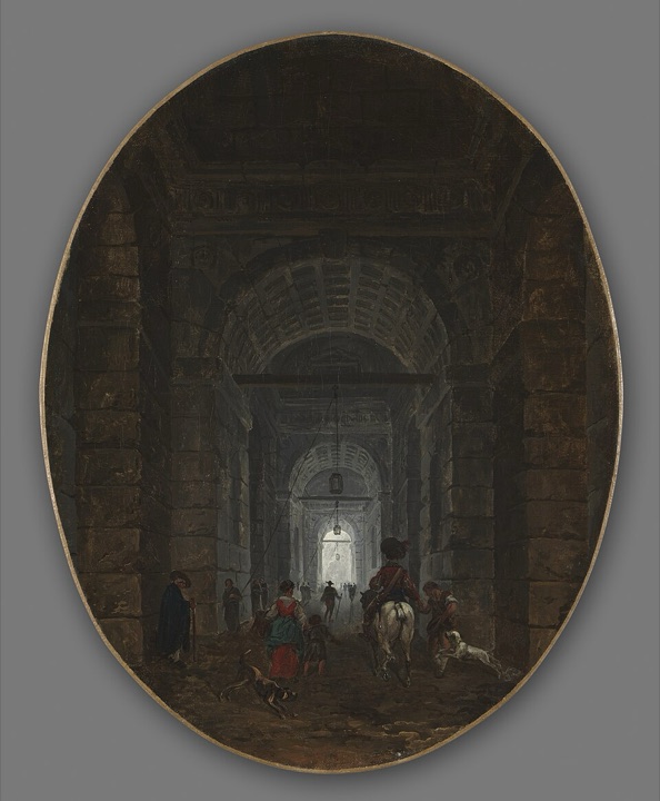 Jeskyně v Posillipu, Hubert Robert
