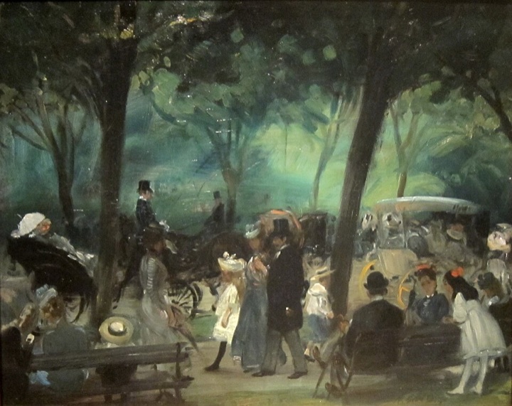 Projížďka, Central Park, William James Glackens
