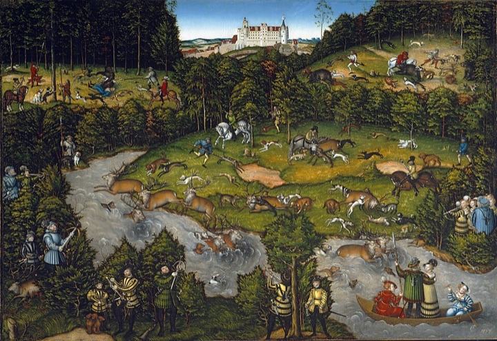 Lov u hradu Hartenfels, Lucas Cranach the Elder