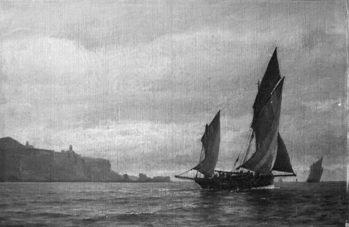 Fiskerbåde ved en Kyst, Carl Neumann