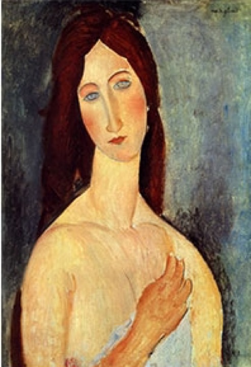 Jeanne Hébuterne s odhalenými rameny, Amedeo Modigliani