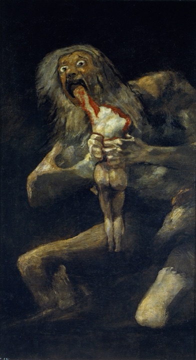 Saturn požírající svého syna, Francisco Goya