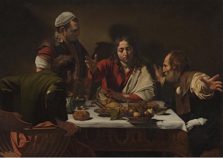Večeře v Emauzích, Caravaggio
